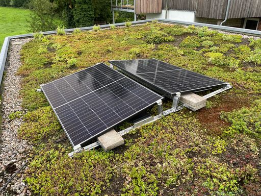 Mini-PV auf Gründach